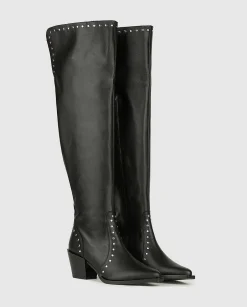 Hot Bota Con Tacon Aine Mujer Botas