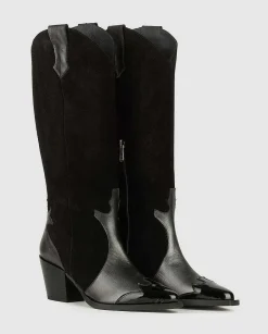 Outlet Bota Con Tacon Camelia Mujer Botas