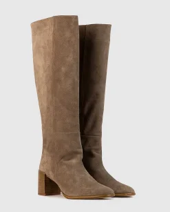 Hot Bota Con Tacon Zuri Mujer Botas