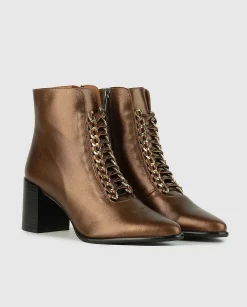 New Botin Con Tacon Narel Mujer Metalicos